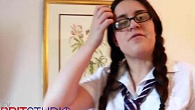 Naughty british college student achieves orgasm with partner