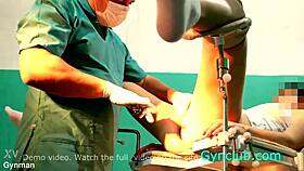 gynecological exam in ukraine hospital with bdsm fetish bondage.