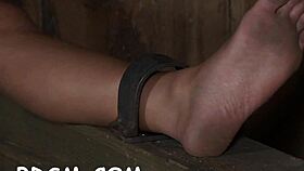 bound cutie gets hardcore on her clits.