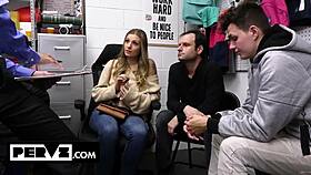 kenzie love gets cum on big tits backstage.