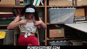 punished thief avoids prison with tits pussy mouth