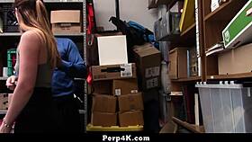 Loss Prevention Spots Teen Stealing, Bends Her Over And Fucks Her