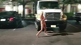 stripping outdoors at night