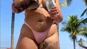 I let the guy slap my ass on the beach and he exposed himself - I was scared but eventually gave in