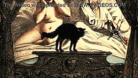 vintage erotic art collection featuring hairy retro antique pieces with sensual themes