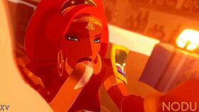 Urbosa is sucking and fucking with passion, it's so hot and intense 😈