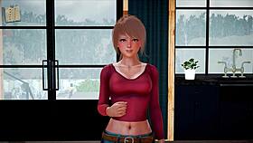 Blonde Plays Exciting Game!