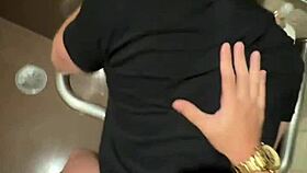 hot slut surrenders ass to big cock in shop bathroom