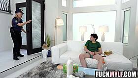 Wtf police caught me fapping at home but gave justice with her big booty and titties wendy raine nick strokes