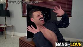 arietta shows perfect pink pussy and big ass while horny redhead blows huge cock