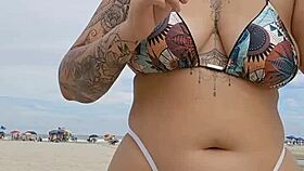 She Wears Panties on Beach to Attract Attention