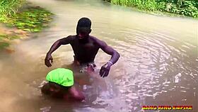 i was bathin in the local stream n it ended up in hardcore doggy fuck wit big black cock