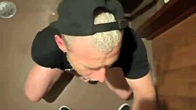 hot slut surrenders ass to big cock in shop bathroom