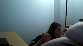 Hey, check out Jenny giving an intense oral session with lots of gagging