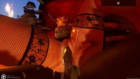 wild life - big ass big tit curvy white milf serenia dresses up like a slut and fucks her big black dick nero by the fire