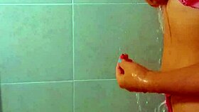 beautiful tanned latina girls shower after a beach day