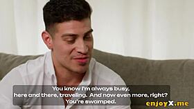 naughty blonde with huge tits endures double penetration from hard cocks in hardcore flashing