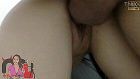 Novinha recém casada paga o aluguel com a bucetinha para o tio