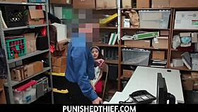 punished thief avoids prison with tits pussy mouth