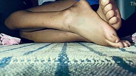 Hey, this Latina amateur shows off sexy toes and ass in homemade fun