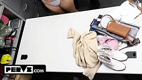 kenzie love gets cum on big tits backstage.