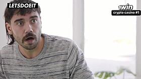 Mature redhead Sophia contrasts with young stud drilling her deep