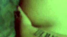 Tattooed crossdresser enjoys a moment with a handsome blonde guy