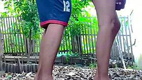 Sensation of interacting with neighbor's wife in backyard garden