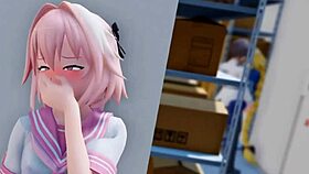 is astolfo cumming with that big cock?