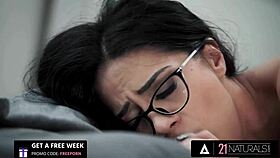 Julia De Lucia, with her 21 naturals, takes a big cock deep in her tiny 18+ butt for passionate anal and fingering.