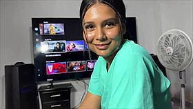 private nurse comes to my house for a special massage session