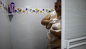 hey, check out this curvy Colombian milf with huge natural tits squirting in the bath, doesn't she look so tempting?