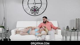 Hot blonde welcomes peter green with warm pussy