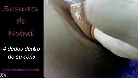 Four Fingers Deep Inside Her Pussy During Massage