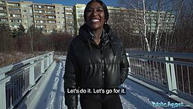 Public Agent Josy Black Rides Big Fat Dick!