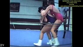 Detailed Mixed Wrestling Match With Catfight And Fight Scenes