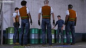 Breastfeeding milf gives handjob to horny tenant while he sucks her massive milf boobs - heartproblems 31 by xenorav