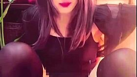 Beautiful Asian Ladyboy Crossdressing in Public Toilet, Quietly Masturbating Anal 😊