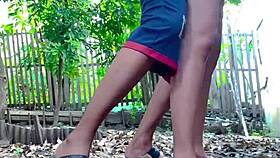 Sensation of interacting with neighbor's wife in backyard garden