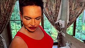 milf with big ass celebrates birthday with deep anal cum on face