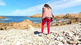 I Lick All The Cum Of Sugardaddies Cock On A Secret Beach After Our Hike