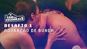 Três gostosas que amam dar o cu lambendo o rabo uma da outra