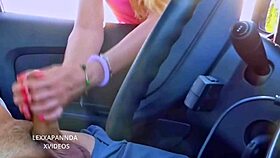 hey girl, that cute horny blonde whore gave me a handjob in the car out in public