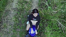 Outdoor adventure in the woods with friends.