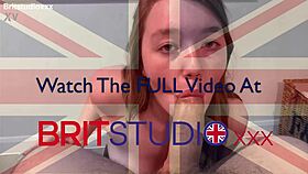 that gorgeous british teen sucks cock and plays with cum