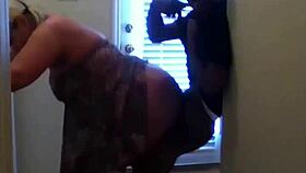 this is a homemade interracial sex tape in the bathroom