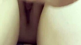 Big cock deeply strokes tiny redhead wife's tight pussy