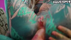 Is this alternative girl's high-heeled ass wrecking with bwc anal facial gapes?