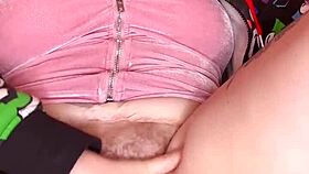 Pussy play with huge dildo