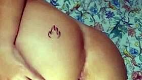 redhead wife flashes in video call for clients then husband joins